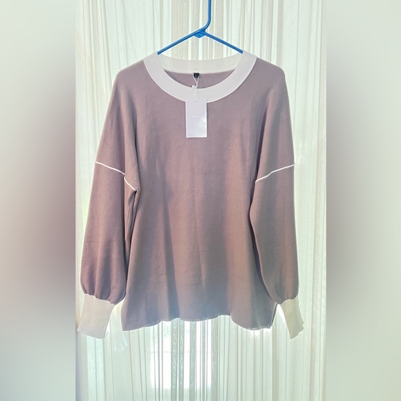 NWT/ NEW TREND LADIES LONG SLEEVE TOP, SIZE L, TAUPE IN COLIOR - Picture 1 of 3